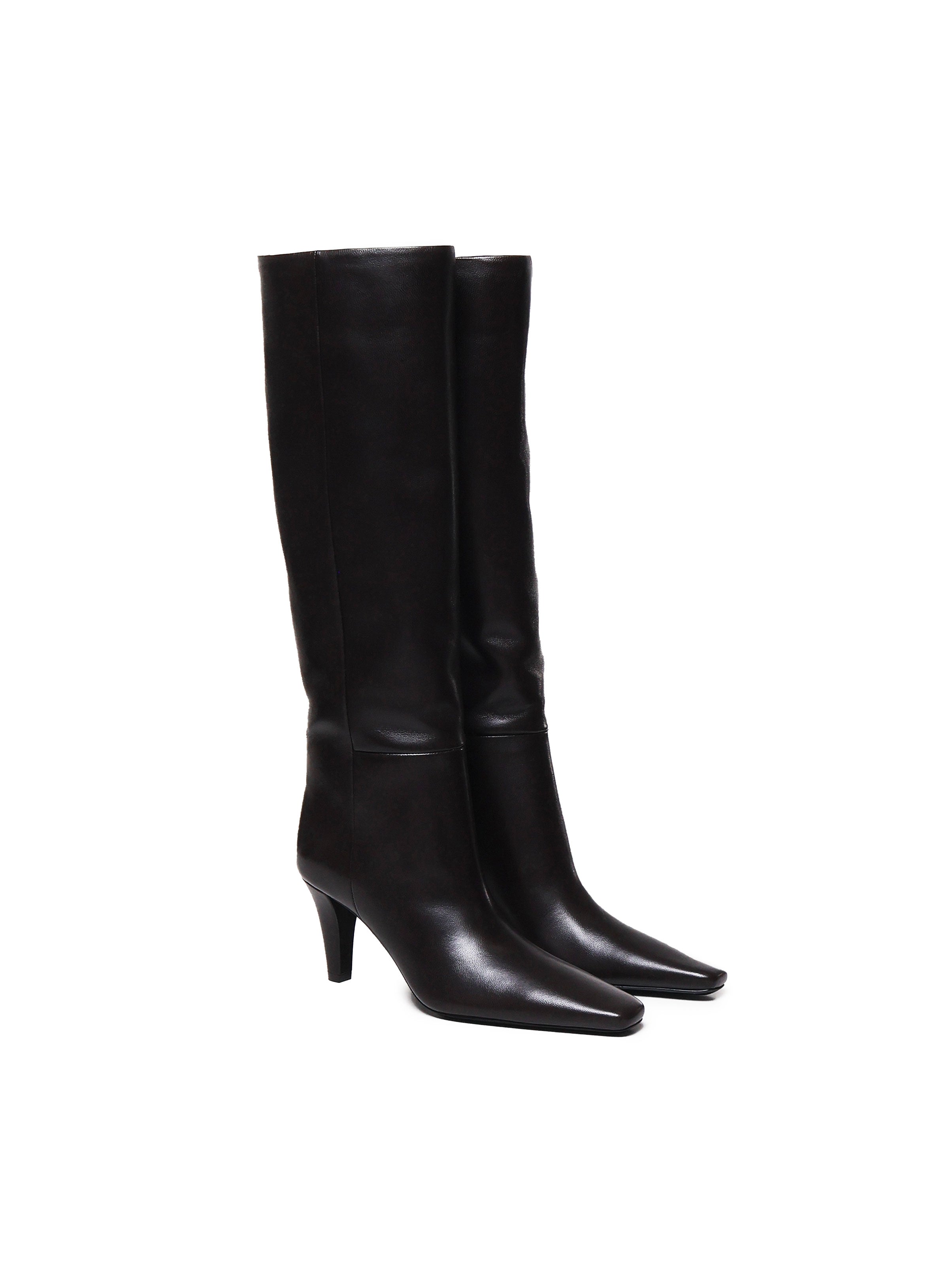 Saint Laurent Boots Brown Lambskin