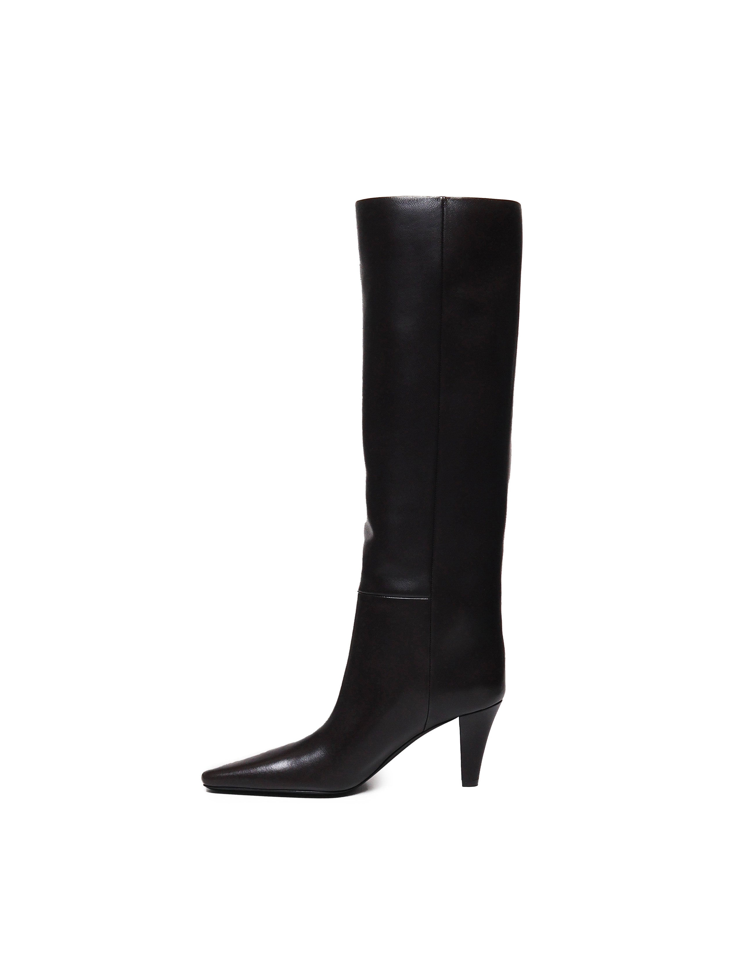 Saint Laurent Boots Brown Lambskin
