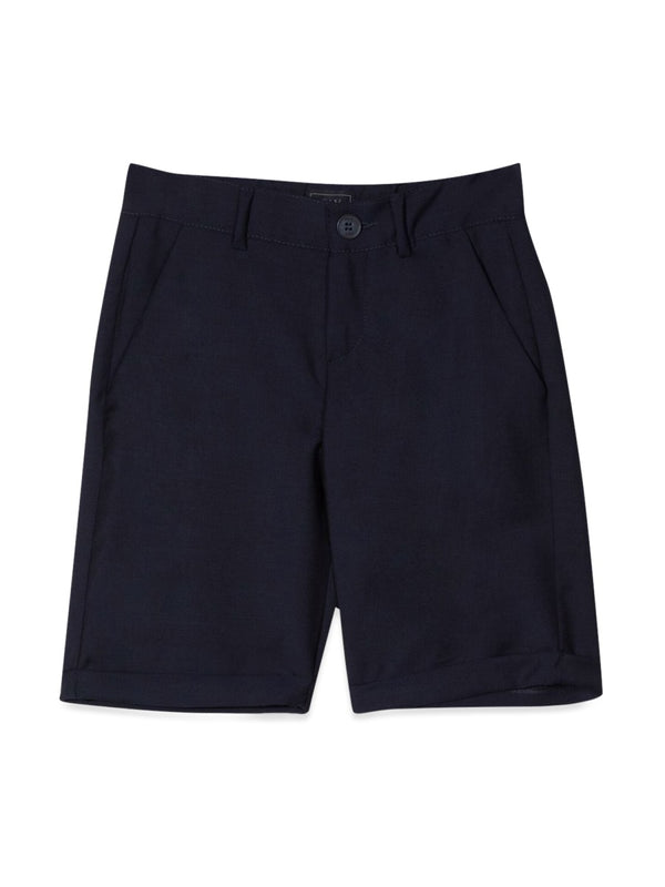 Bermuda Shorts Wool-Mohair Blue Wool Mohair