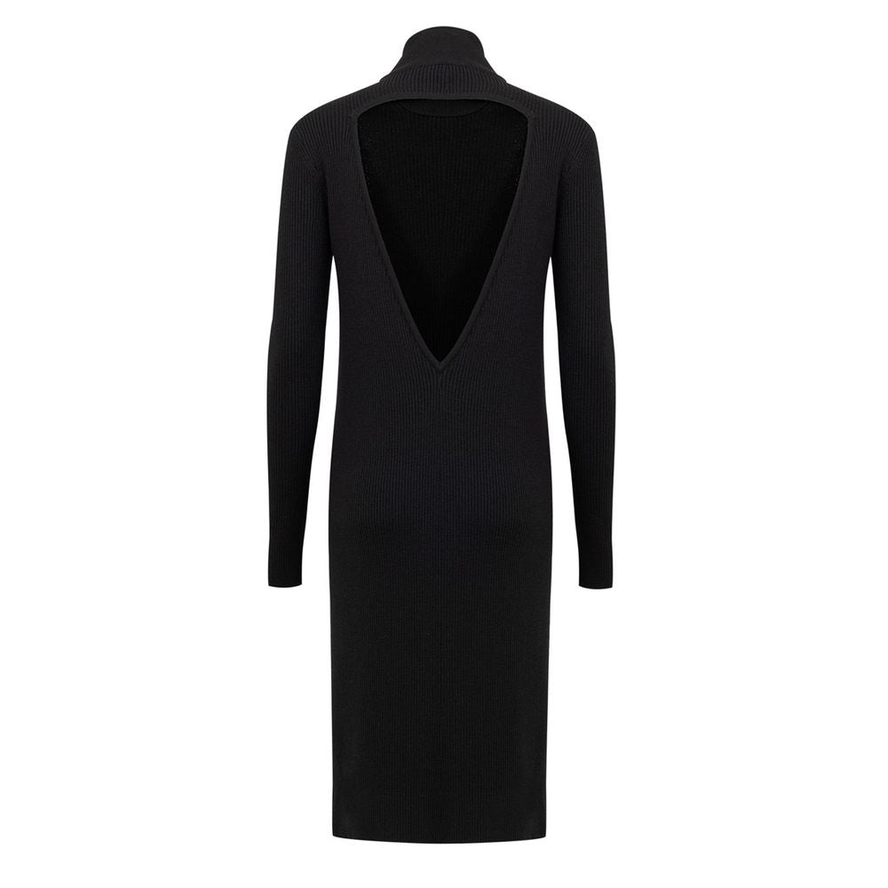 Bottega Veneta 90% Wool sweater dress in black — view 2
