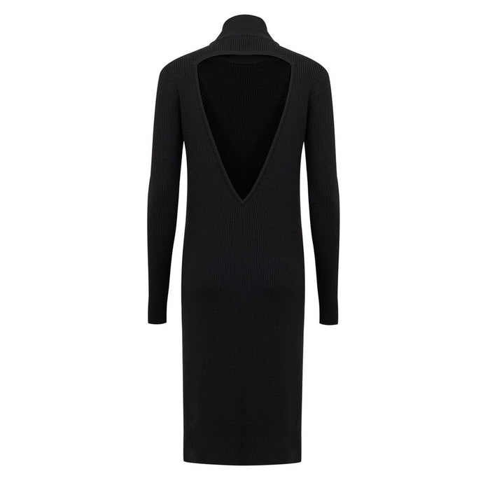 Bottega Veneta 90% Wool sweater dress in black — view 2