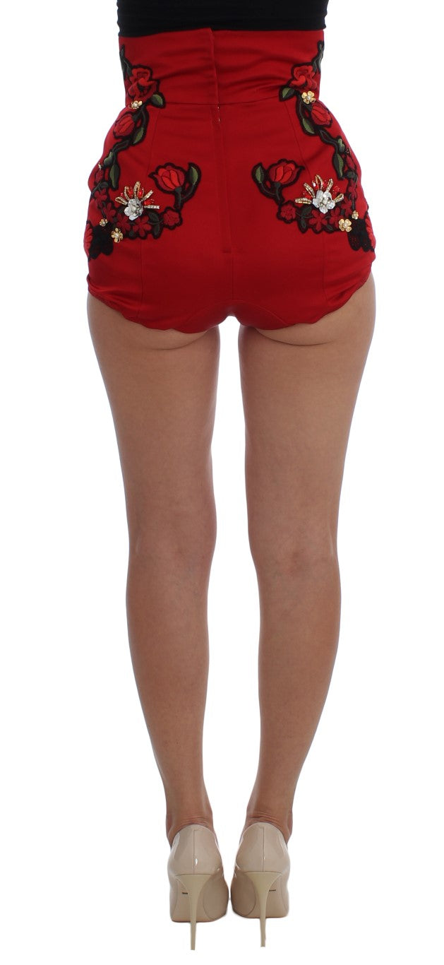 Dolce & Gabbana 100% Silk shorts in red