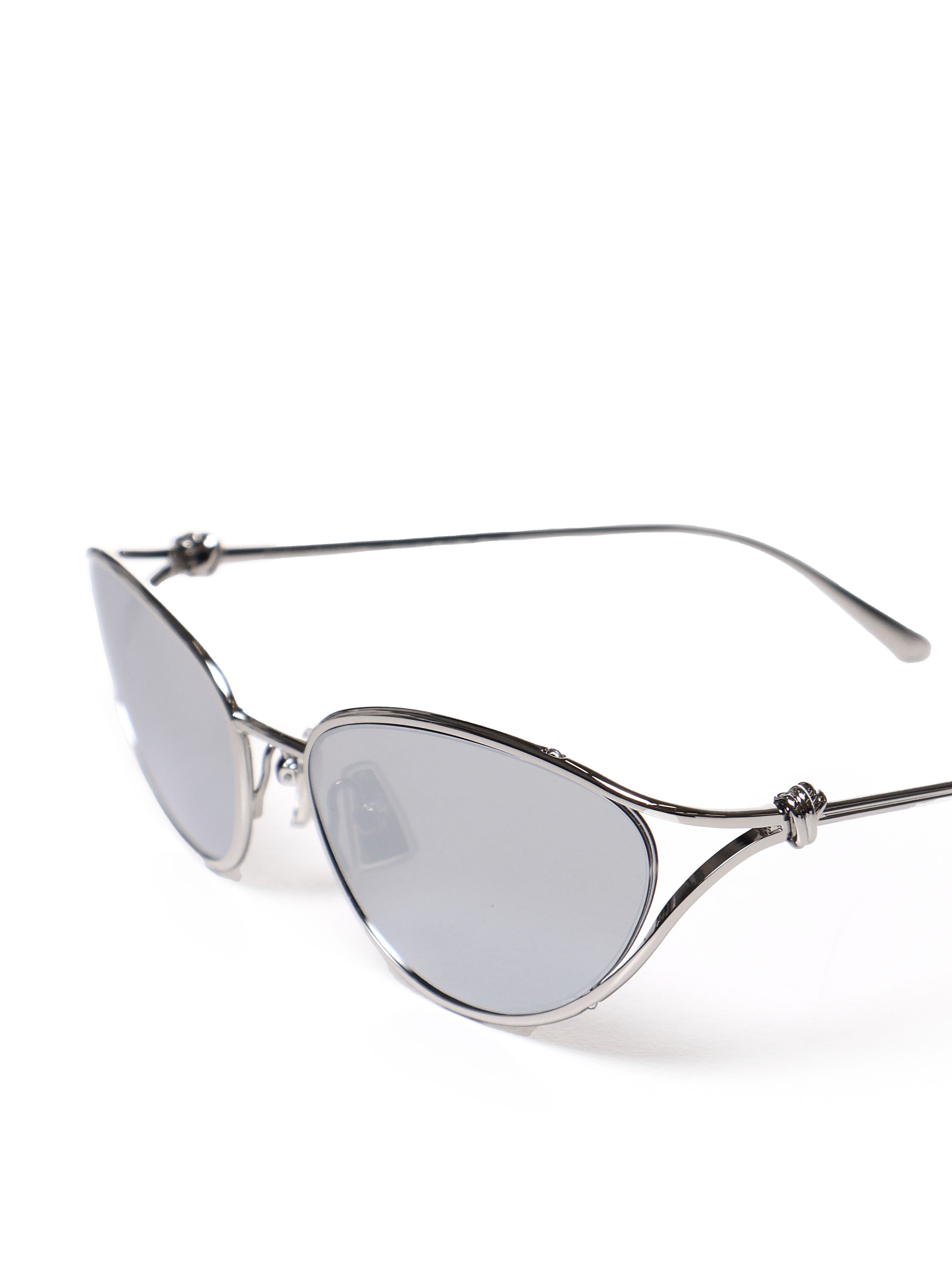 Bottega Veneta Sunglasses Silver Metal