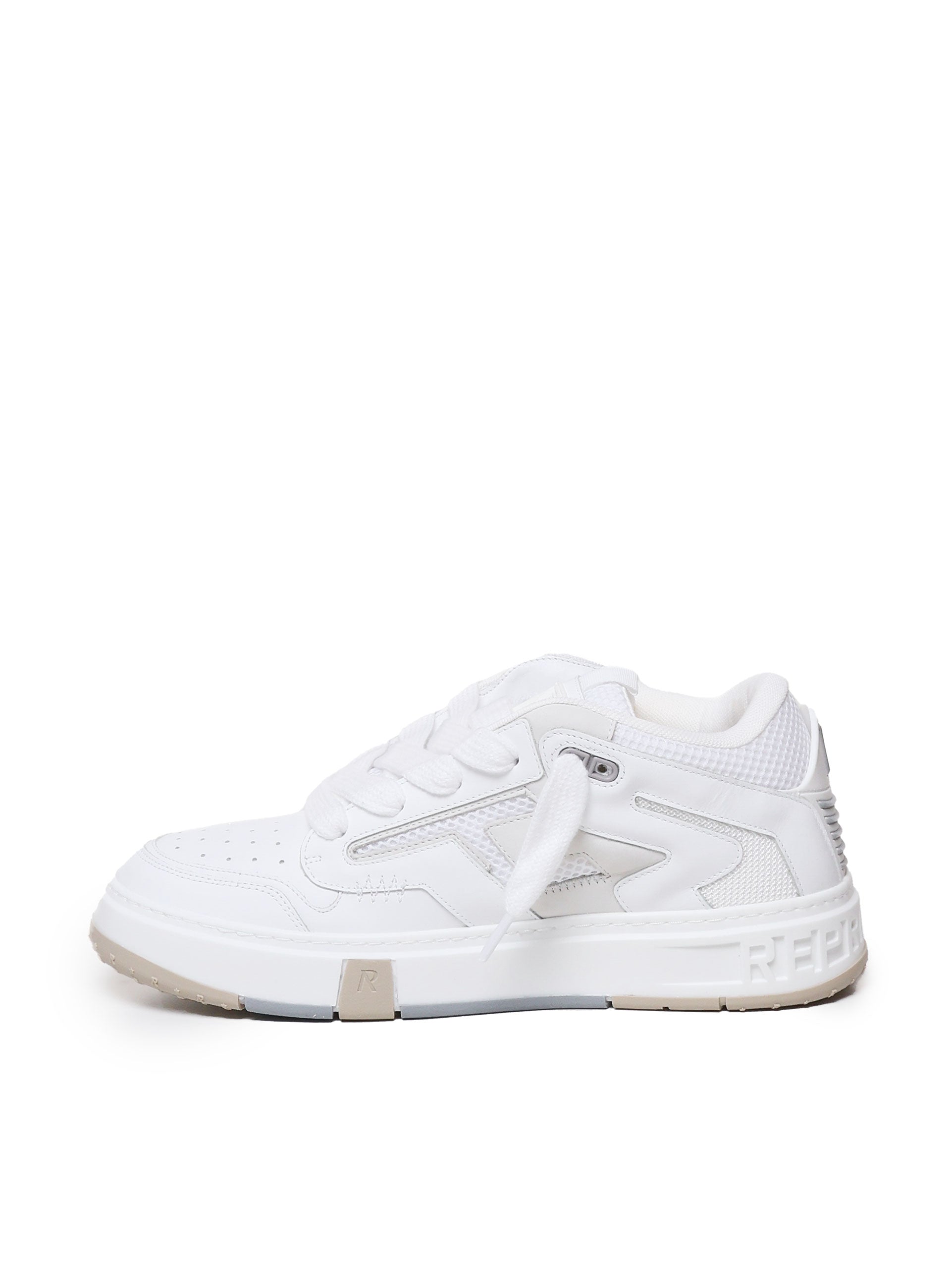 Represent Sneakers White Leather Upper - Rubber Sole