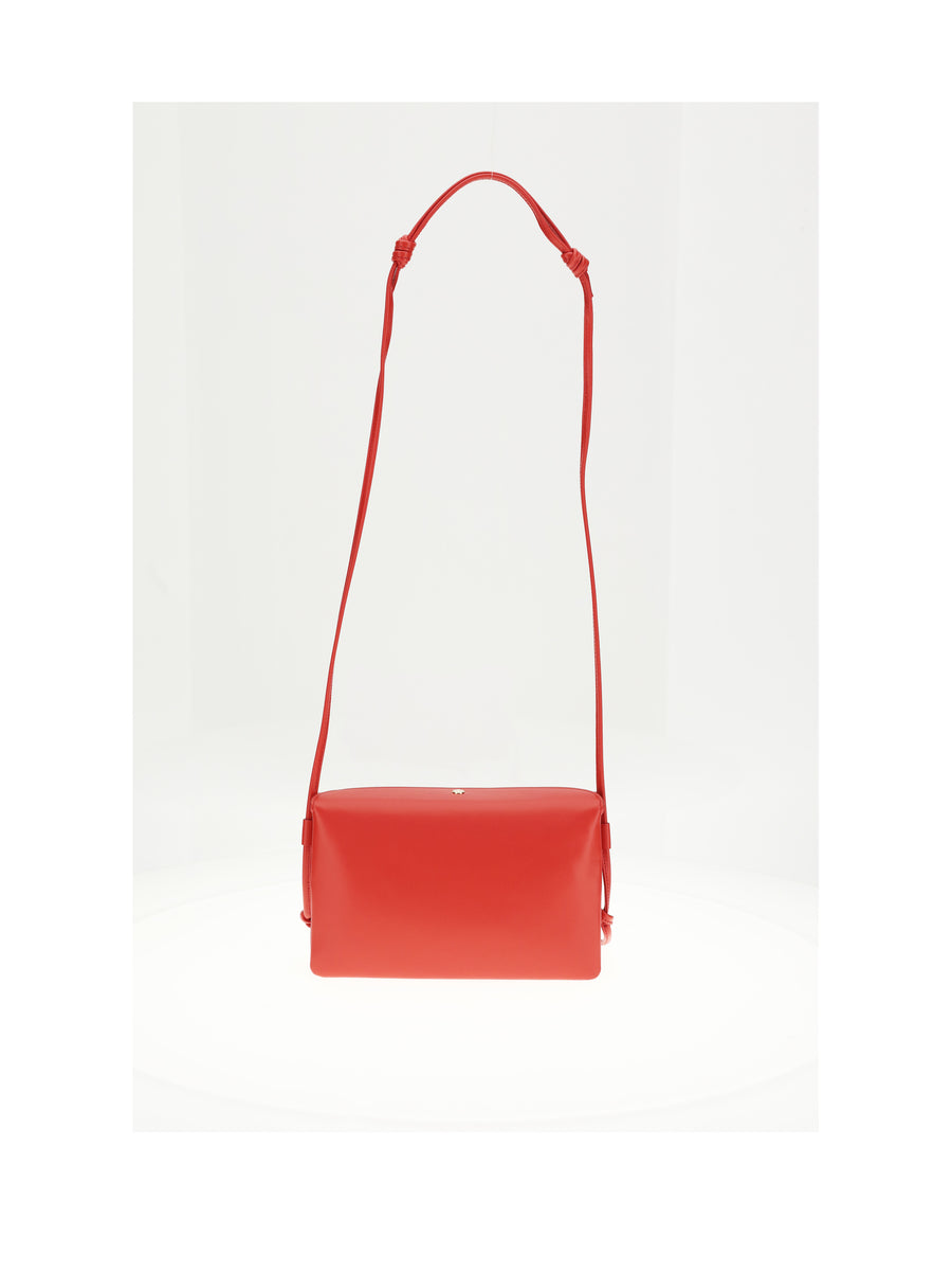 Shoulder Bag Trio Flap Ultra Red Lamb (ovis Aries)