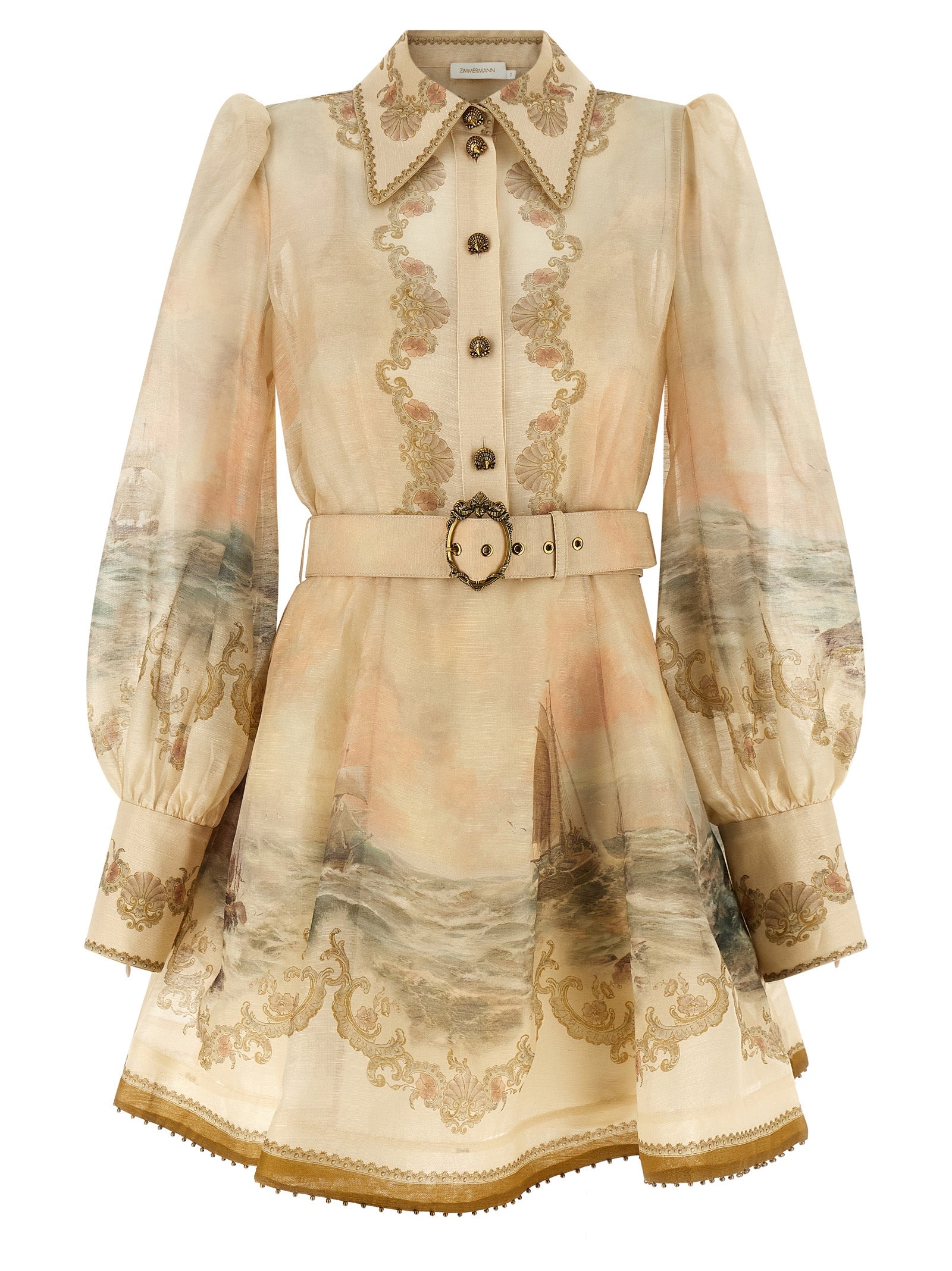 Rebellion Marine dress Beige Linen