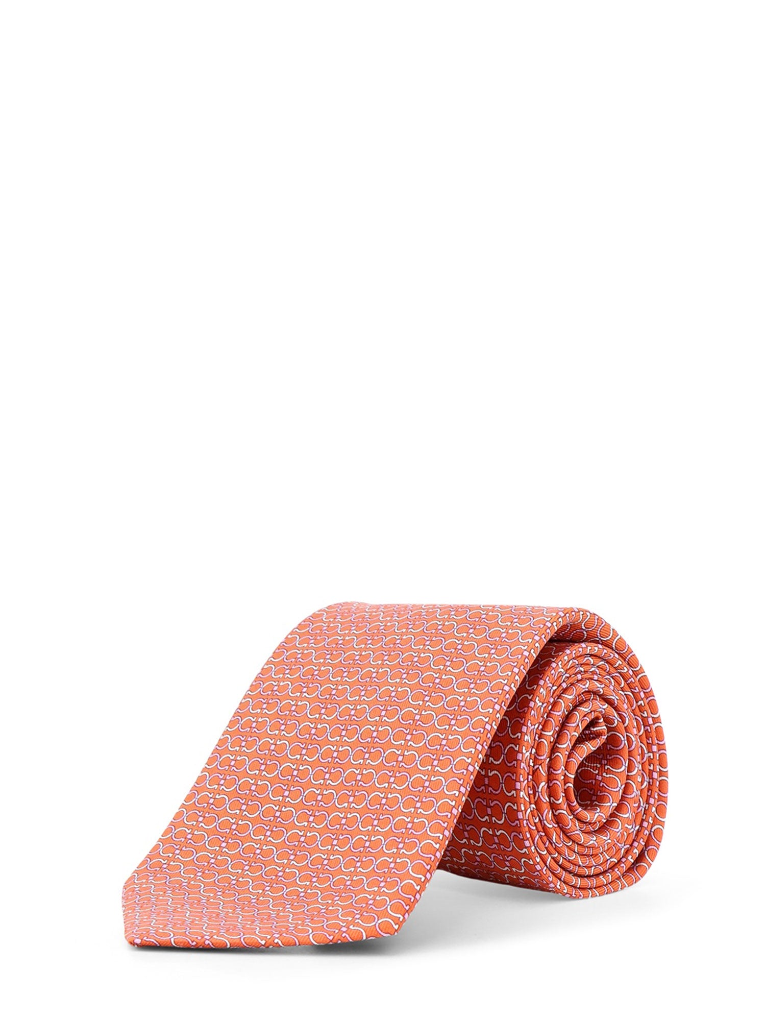 Ferragamo Ties Orange Seta