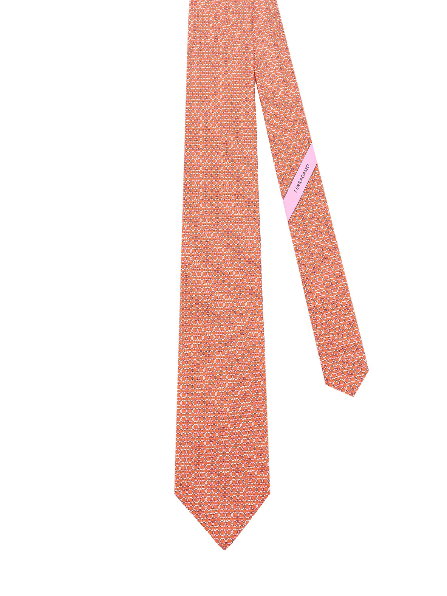 Ferragamo Ties Orange Seta