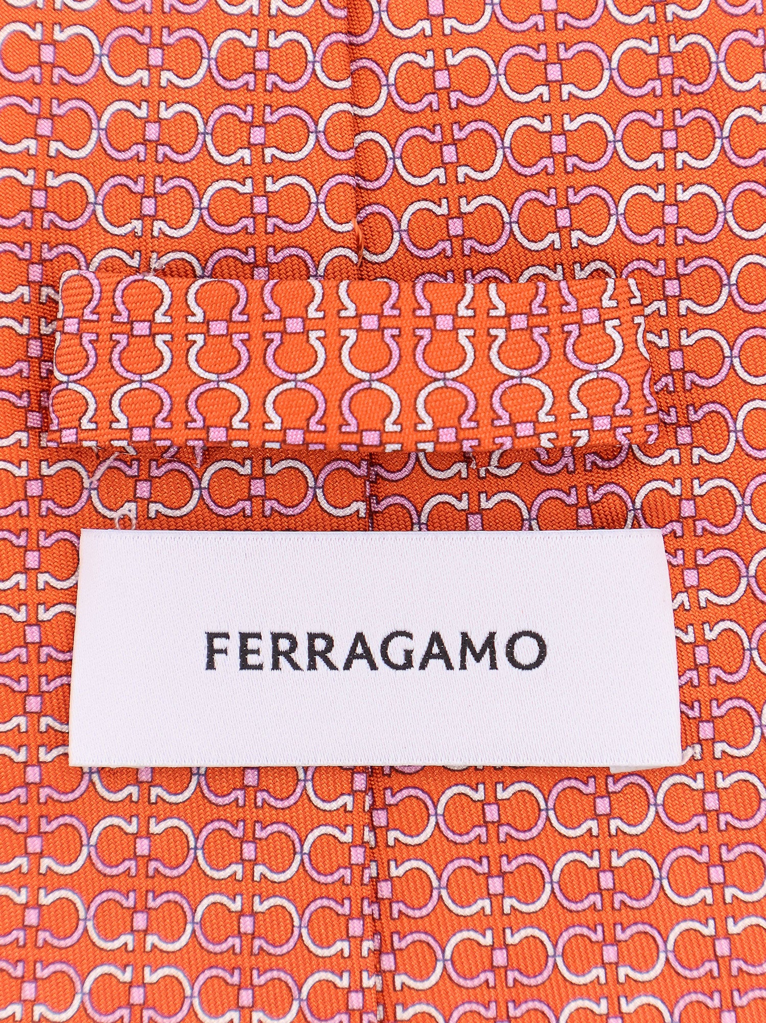 Ferragamo Ties Orange Seta