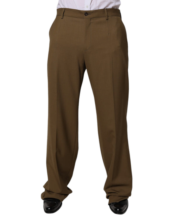 Dolce & Gabbana 97% Virgin Wool 3% Elastane trousers in brown