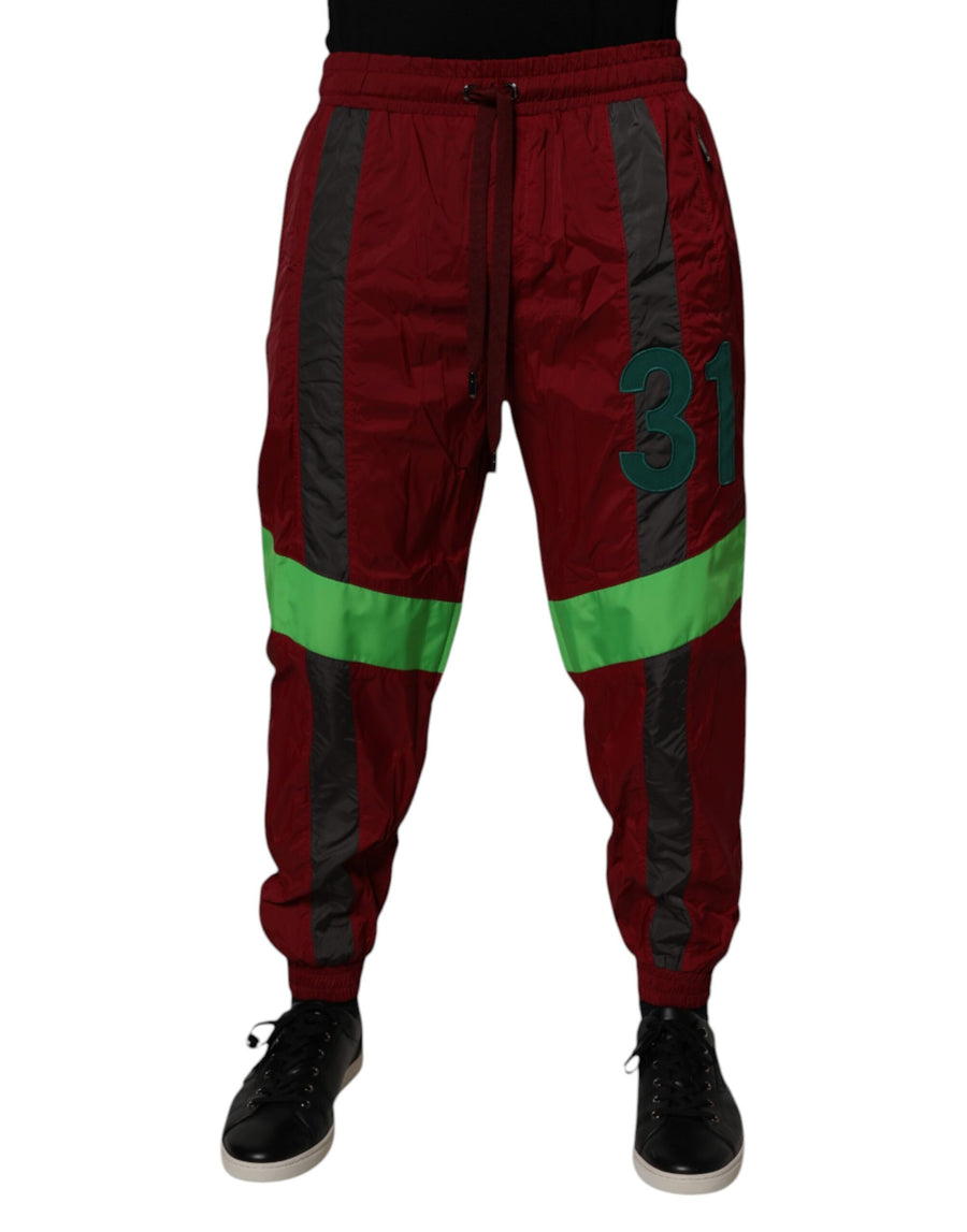 Dolce & Gabbana 90% Nylon 10% Polyester joggers in red