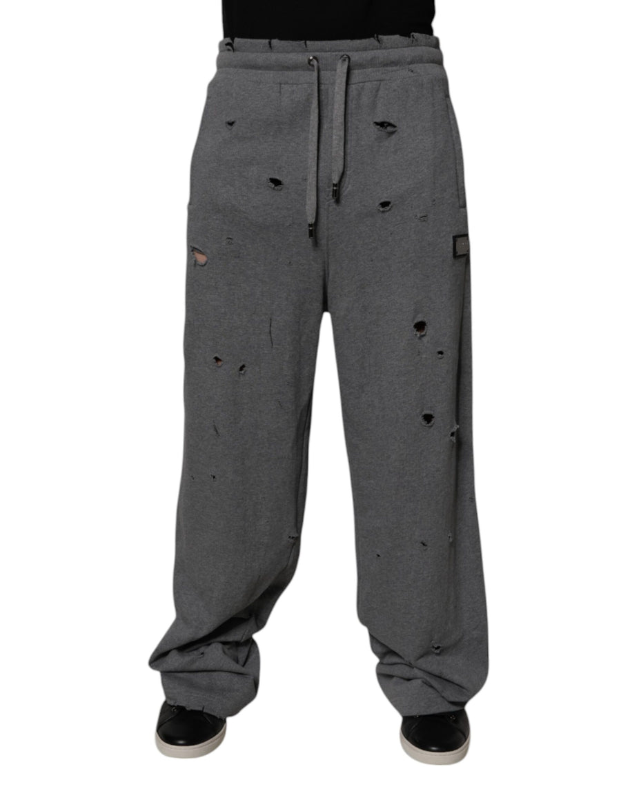 Dolce & Gabbana 100% Cotton joggers in gray