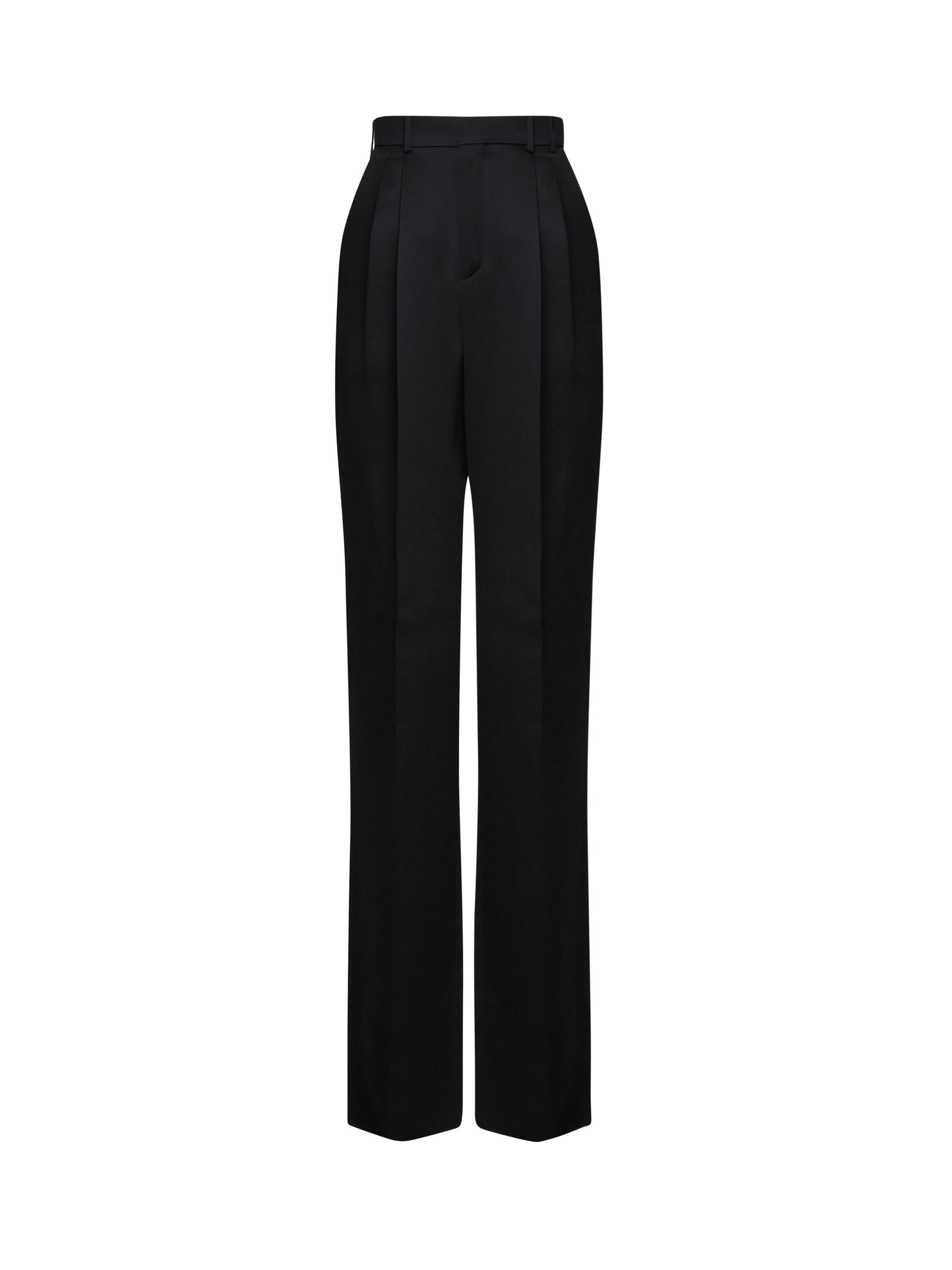 Saint Laurent RTW Black Satin