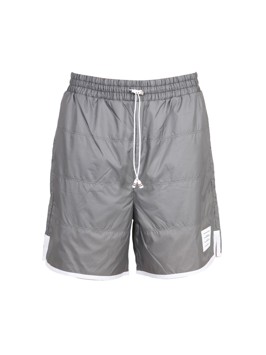 Sporty Ripstop Bermuda Silver Nylon Short