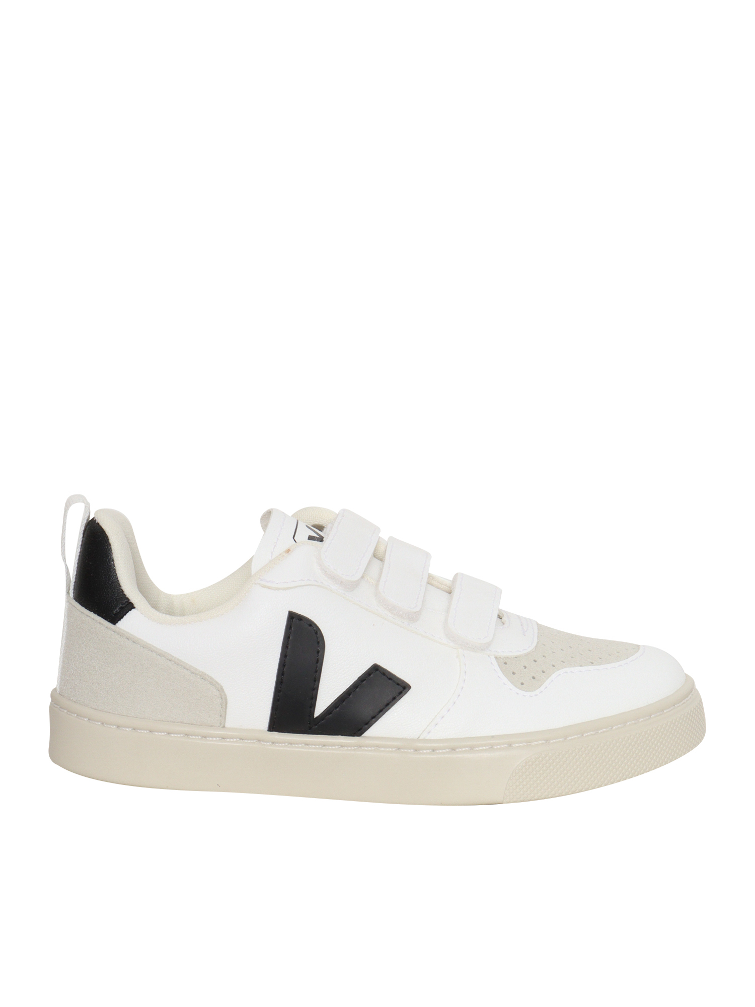 SMALL V-10 CWL WHITE_BLACK SNEAKERS White Kid