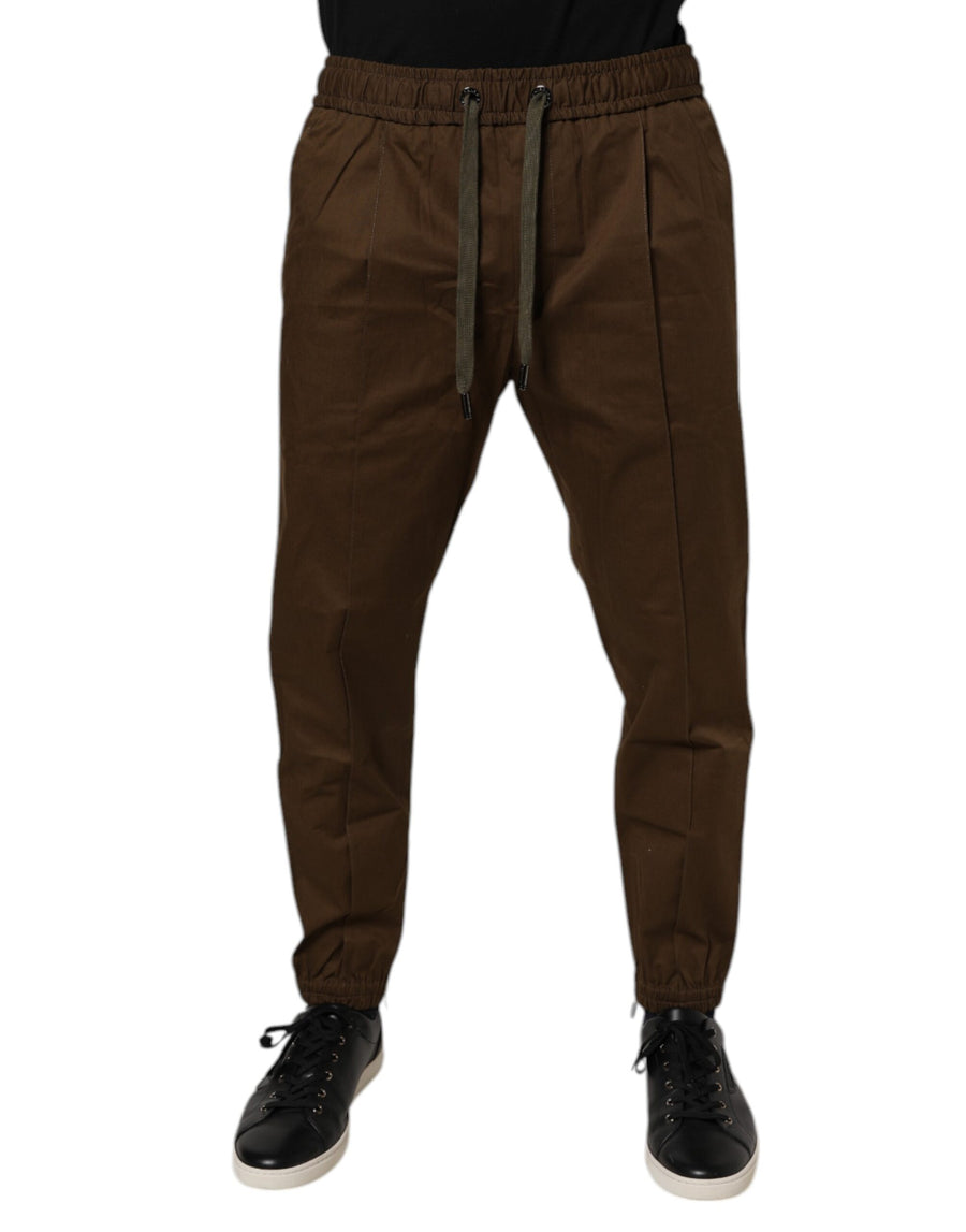 Dolce & Gabbana 97% Cotton joggers in brown