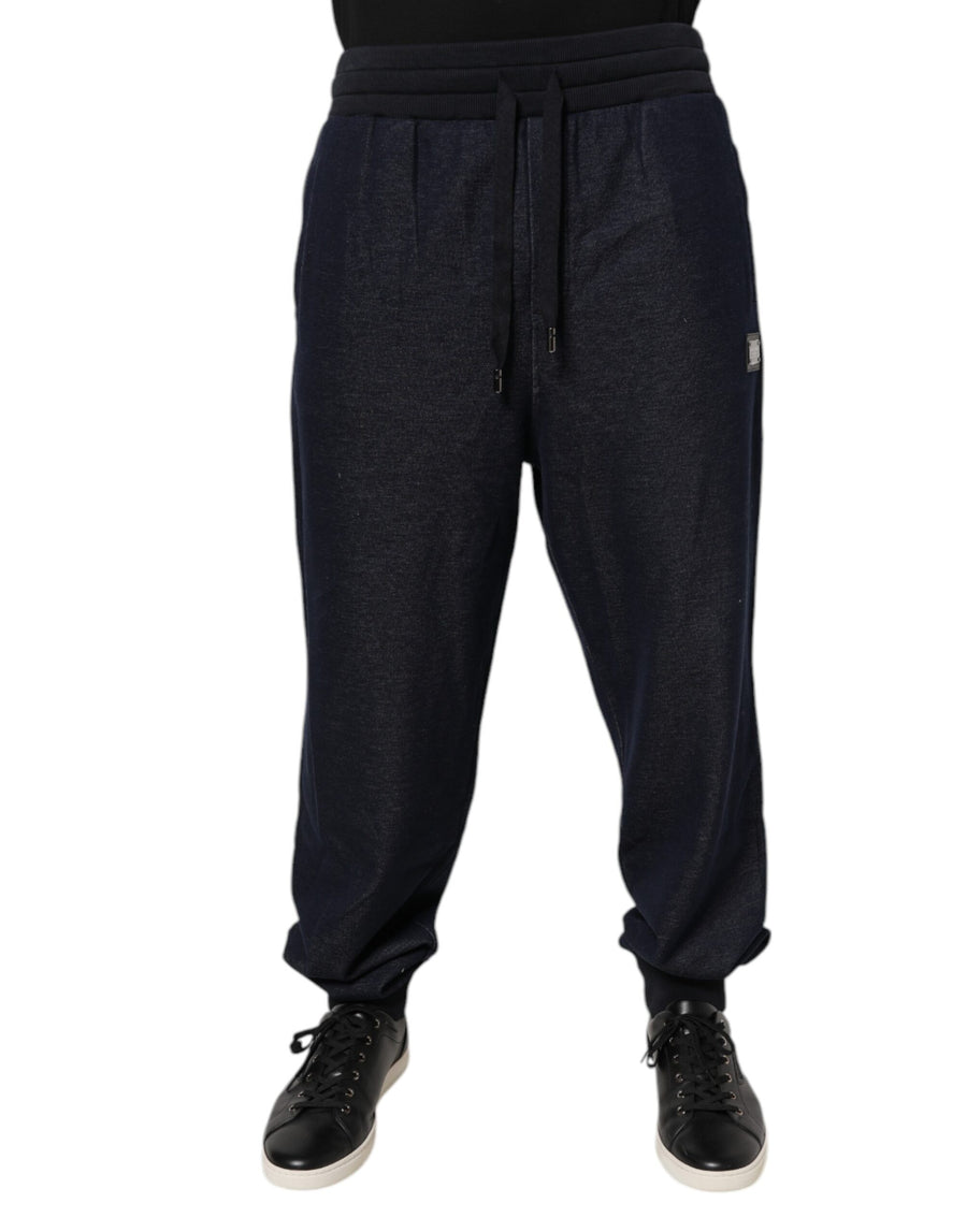 Dolce & Gabbana 82% Cotton joggers in black