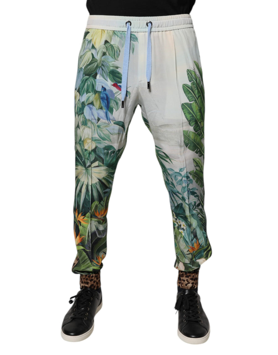 Dolce & Gabbana 100% Silk joggers in multicolor