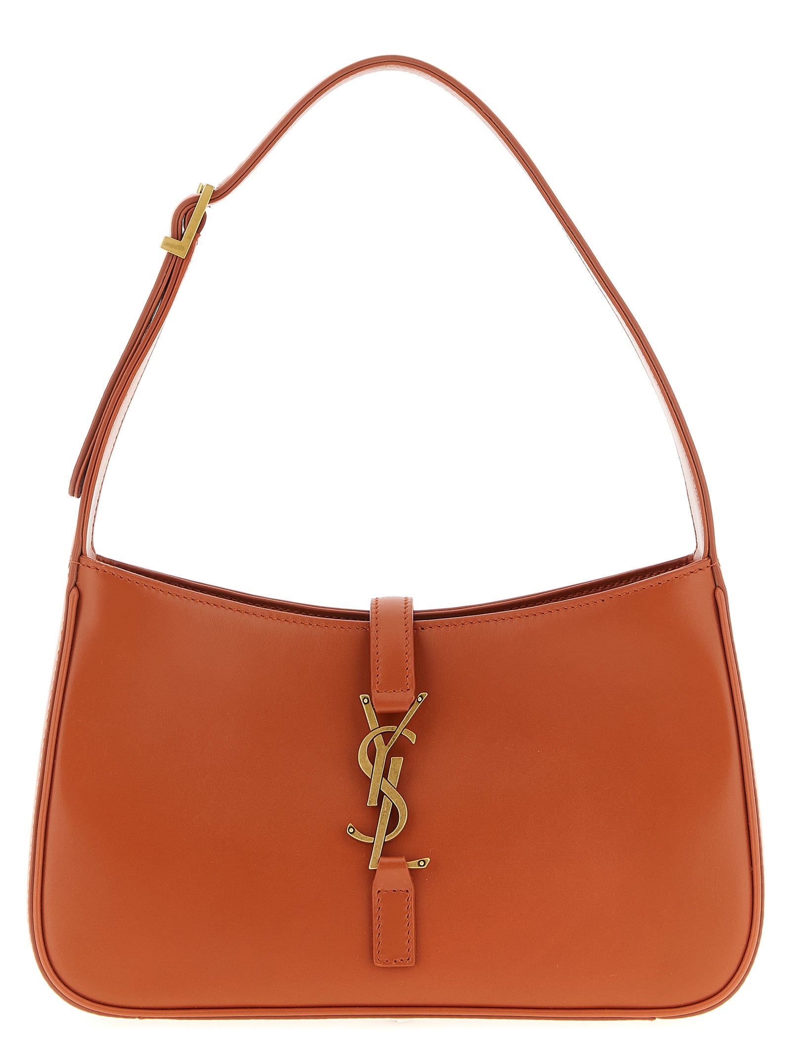 Le 5 à 7 small shoulder bag Orange Calfskin Leather (bos Taurus)