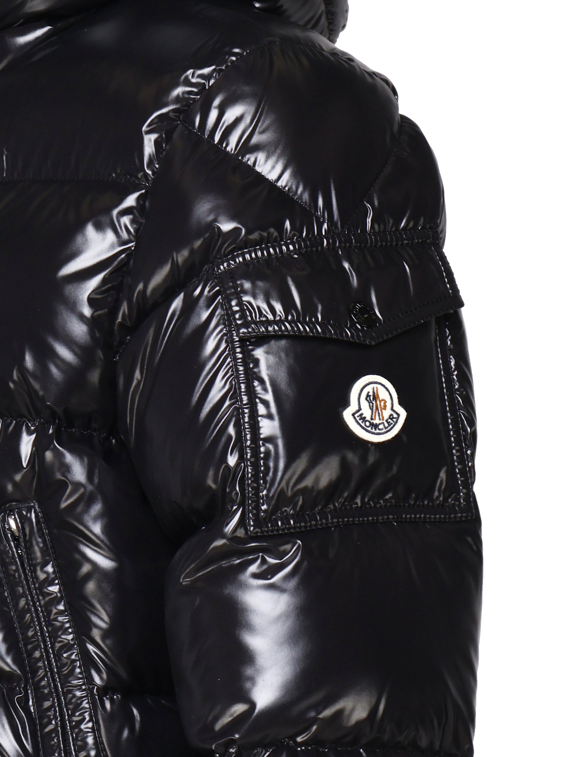 Moncler Coats Black Outer: Polyamide/nylon