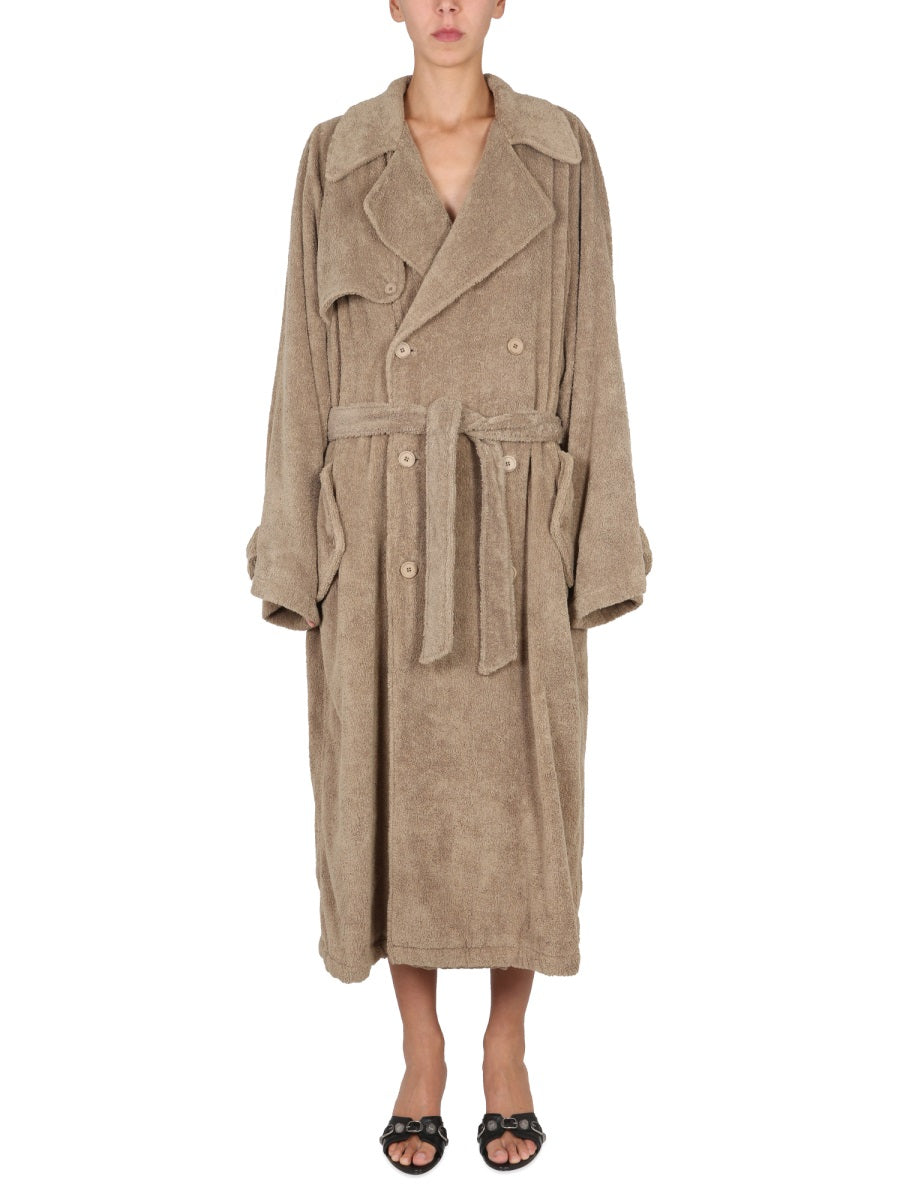 Trench Coat Towel Beige Cotton & Raincoats