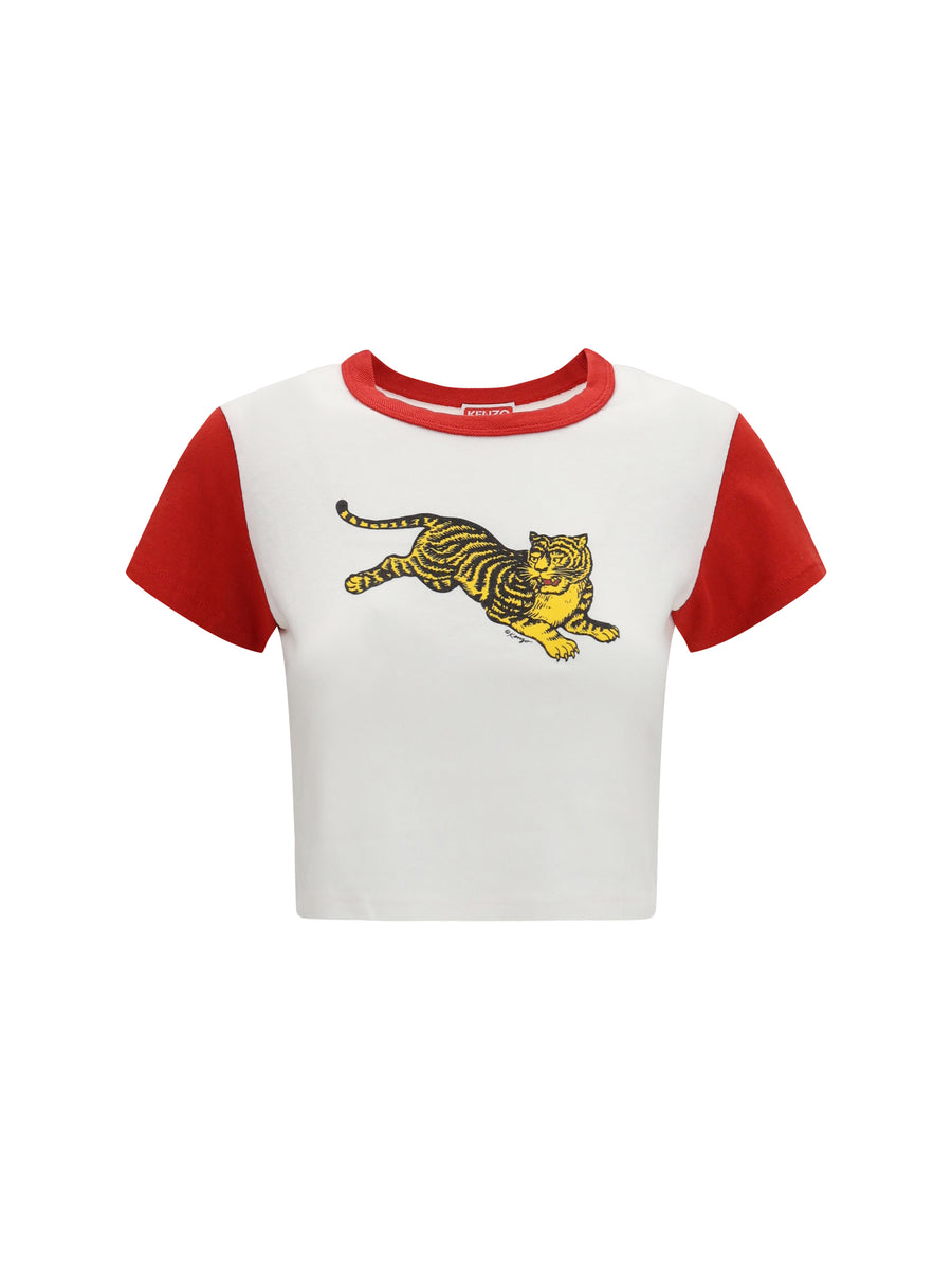 T-Shirt Jumping Tiger Off White Cotton T-shirts & Jerseys