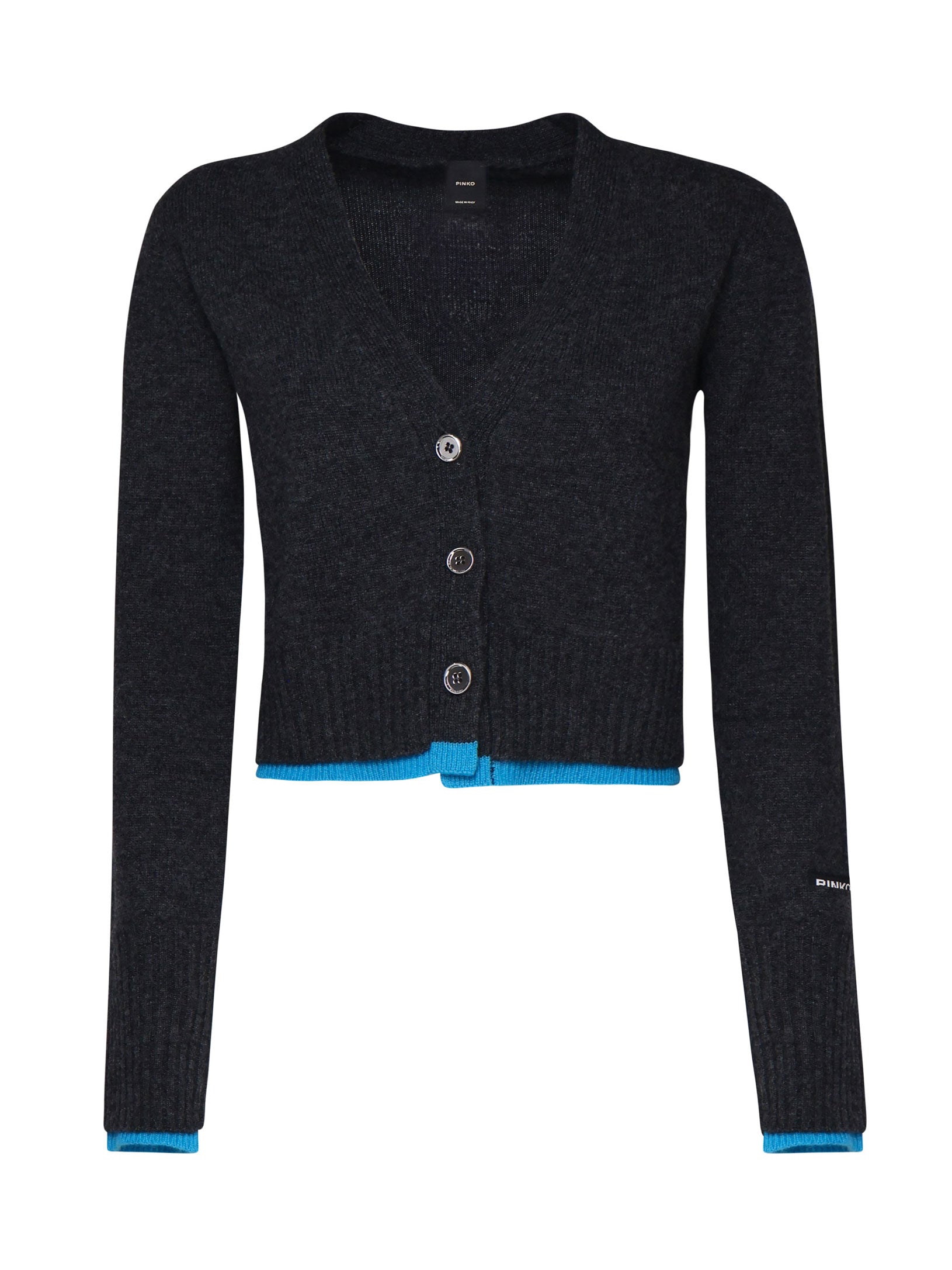 Pinko Sweaters Navy, Light Blue Wool