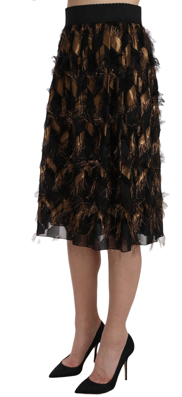 Dolce & Gabbana 65% Silk skirt in black