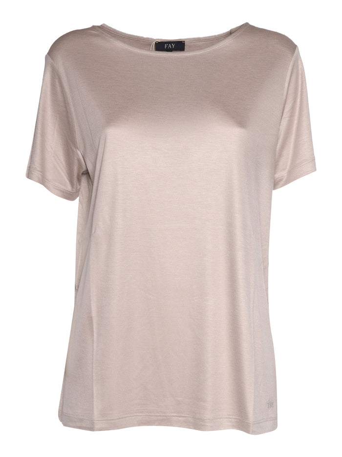 SHORT SLEEVE SHIRT White Viscose Elastane Sleeves T-shirt