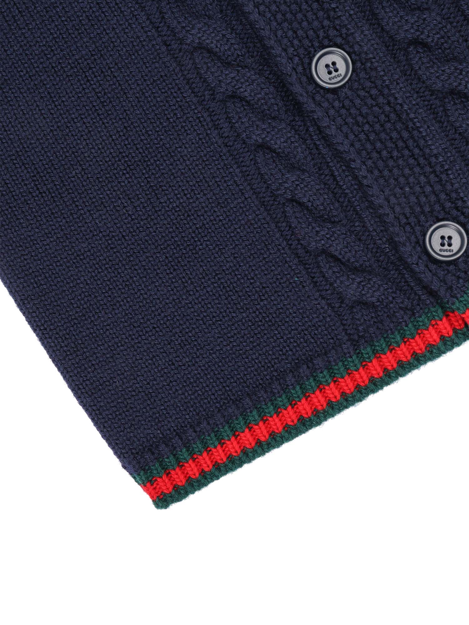 B L-S Cardigan Wo Plain St W- Blue Wool