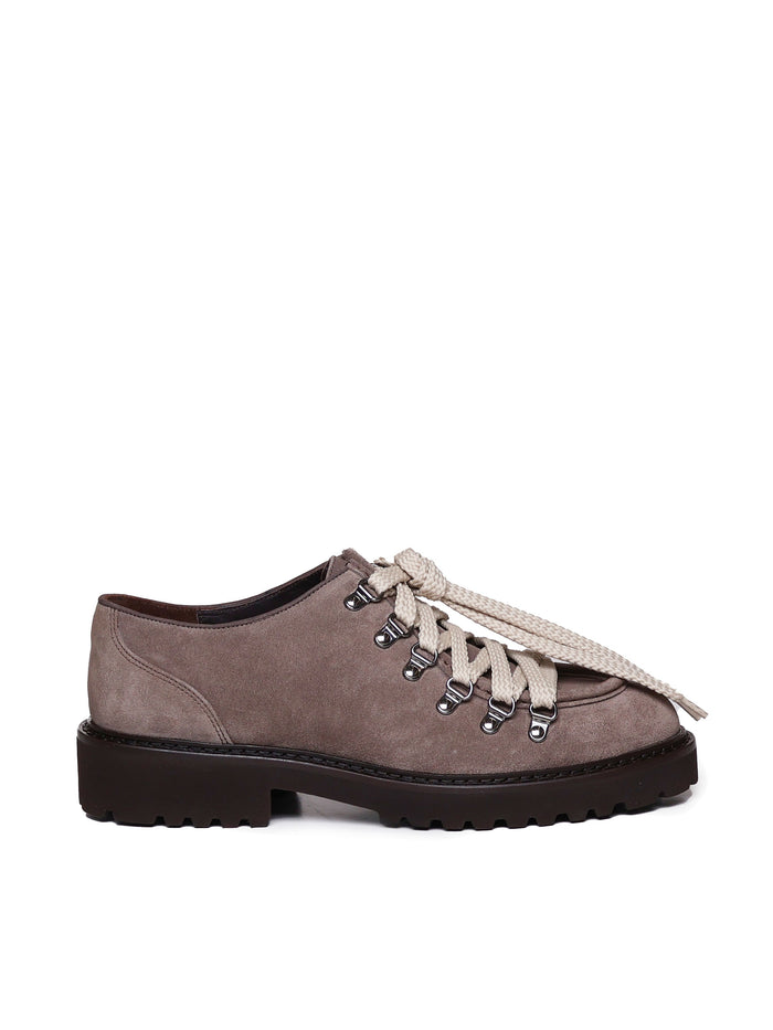 Doucals Flat Shoes Brown Suede