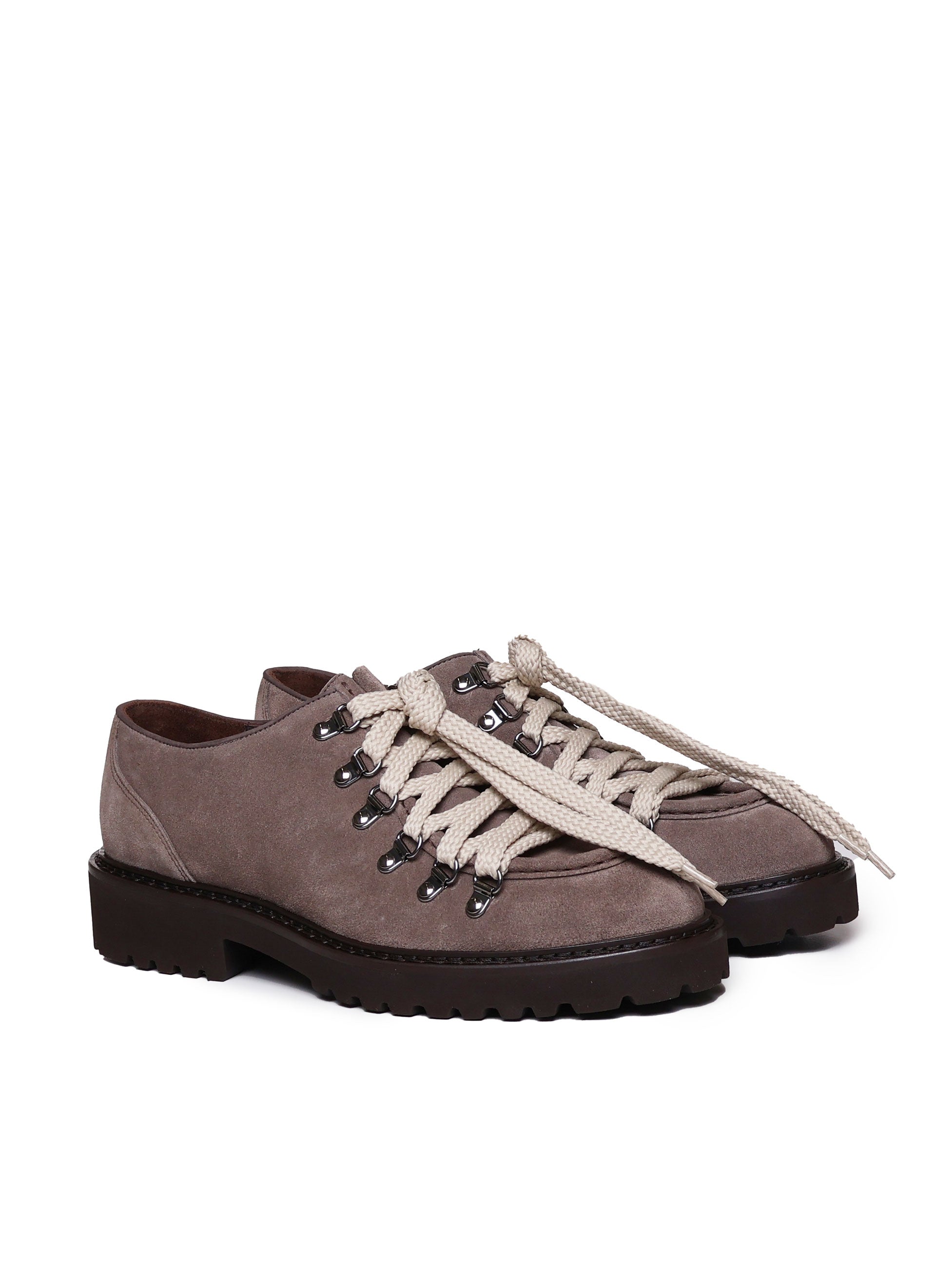Doucals Flat Shoes Brown Suede