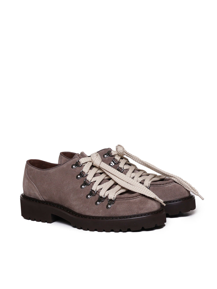 Doucals Flat Shoes Brown Suede
