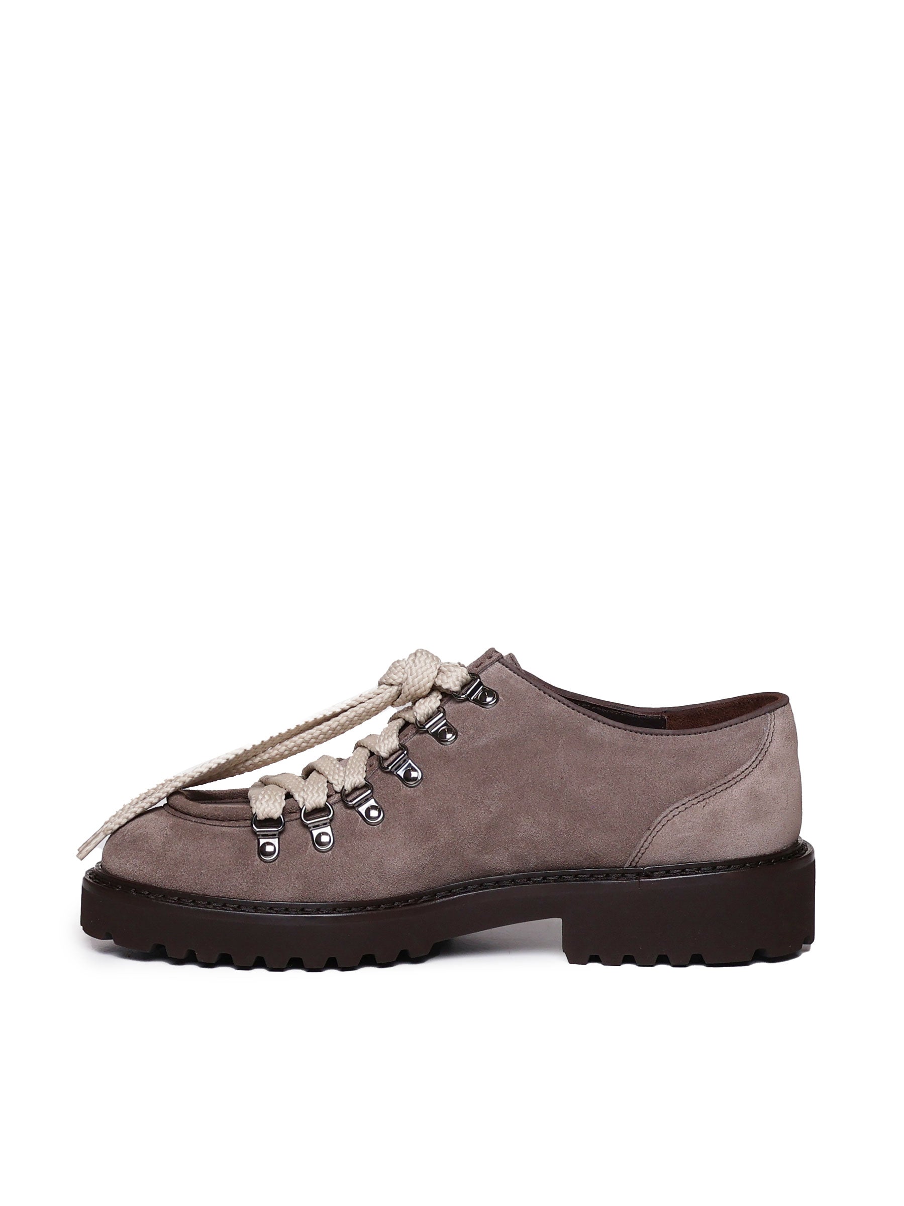 Doucals Flat Shoes Brown Suede