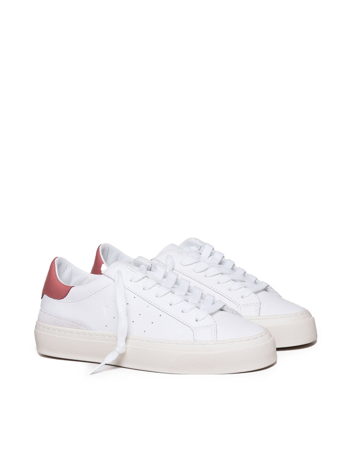 D.a.t.e. Sneakers White-pink Calfskin