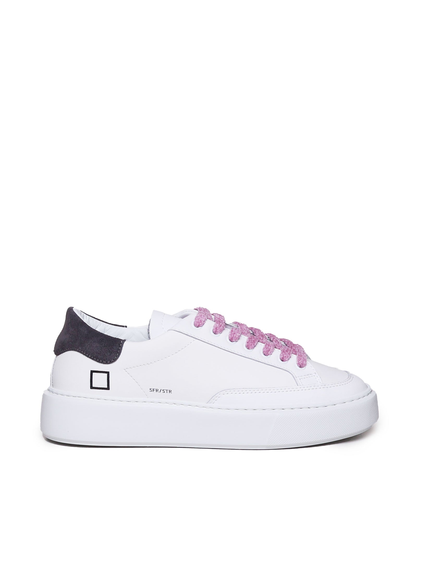 D.a.t.e. Sneakers White, Blue, Lilac Calfskin