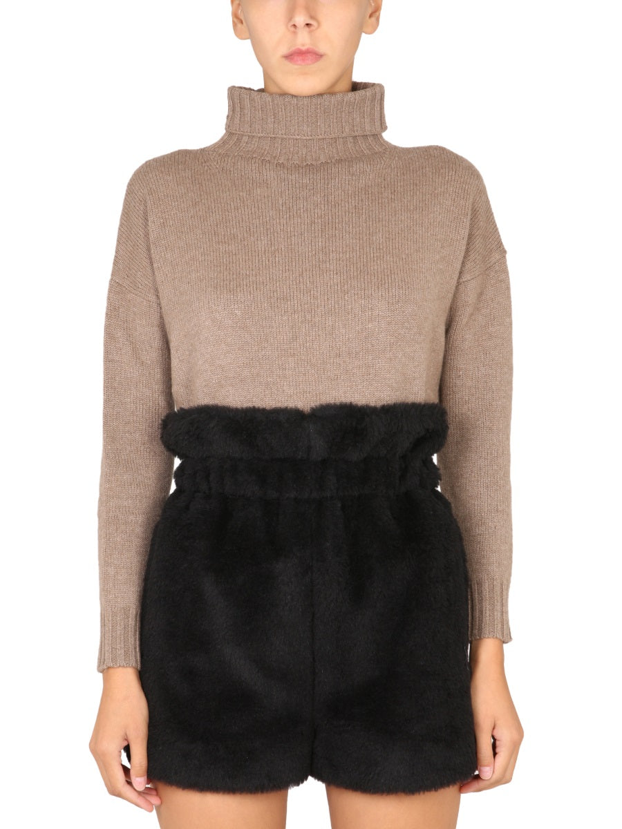 Cropped Crewneck Jumper Beige Jumpers