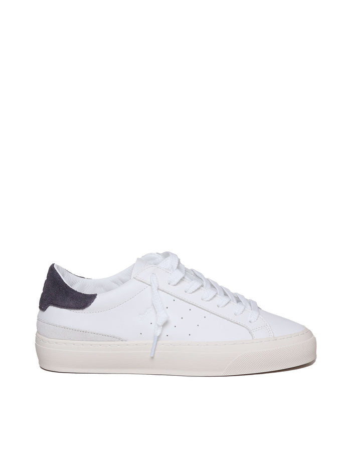 D.a.t.e. Sneakers White-gray Calfskin