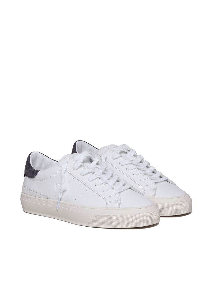 D.a.t.e. Sneakers White-gray Calfskin