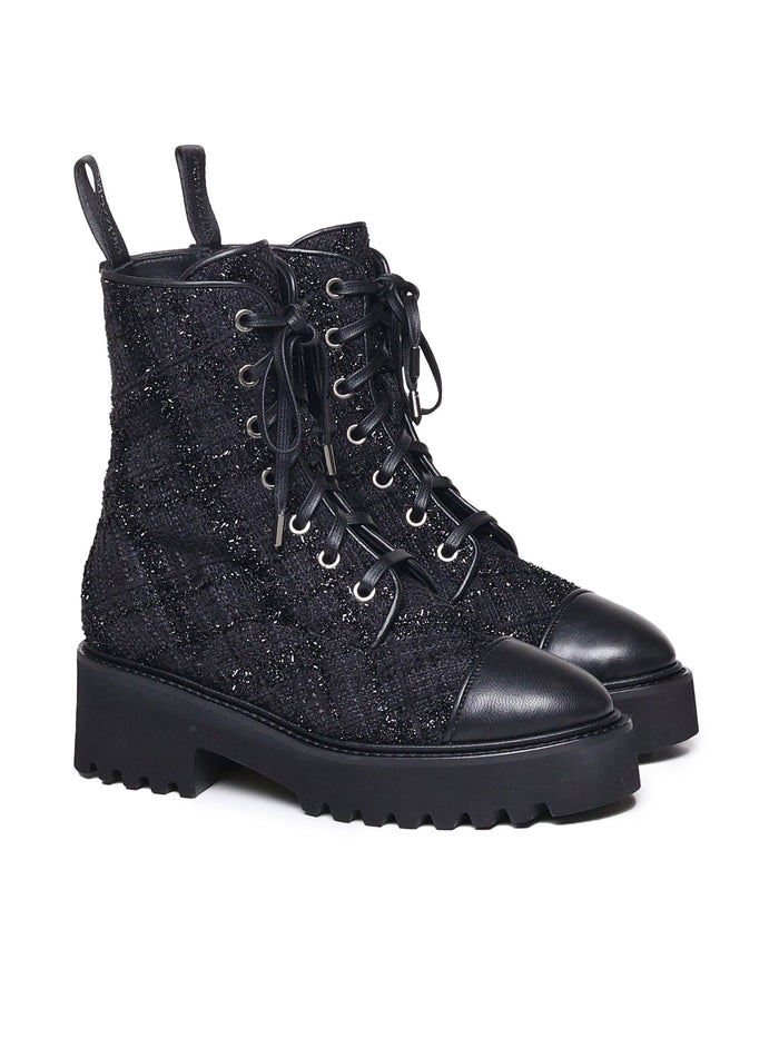 Aquazzura Boots Black Fabric