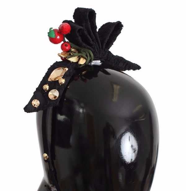 Dolce & Gabbana 5% Cotton tiara in black