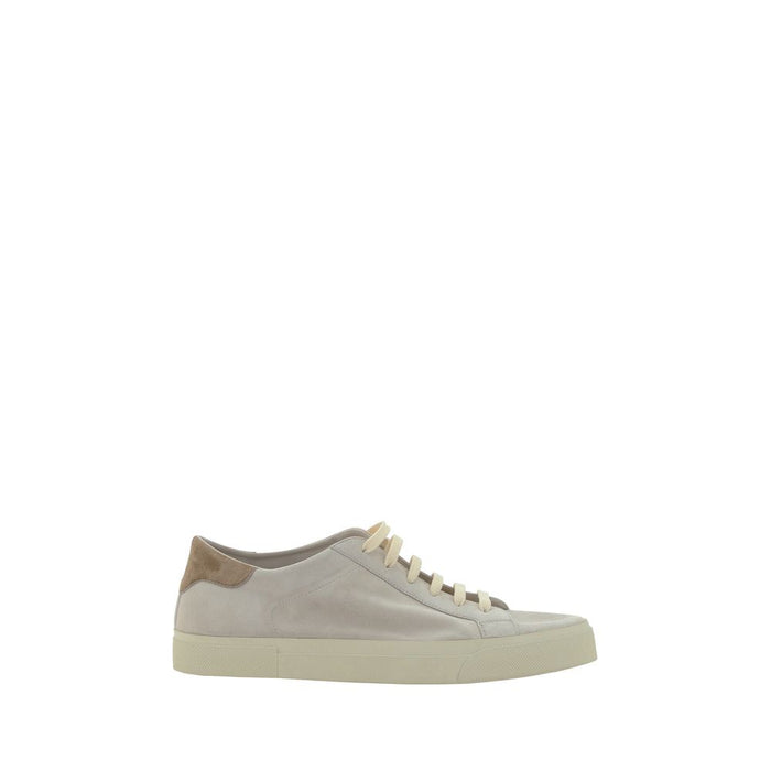 Brunello Cucinelli Upper: 100% Calf Leather Bos Taurus; Sole: 100% Rubber sneaker in white