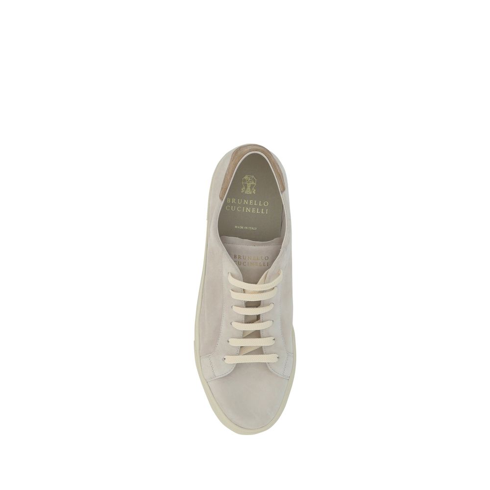Brunello Cucinelli Upper: 100% Calf Leather Bos Taurus; Sole: 100% Rubber sneaker in white — view 4