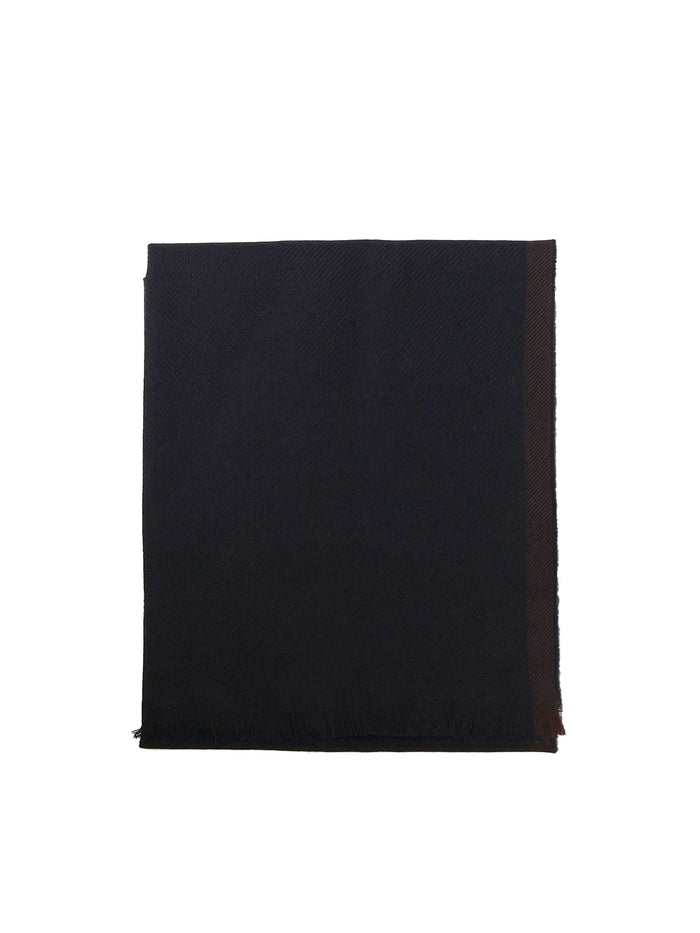 Fay Scarfs Black Pure Wool