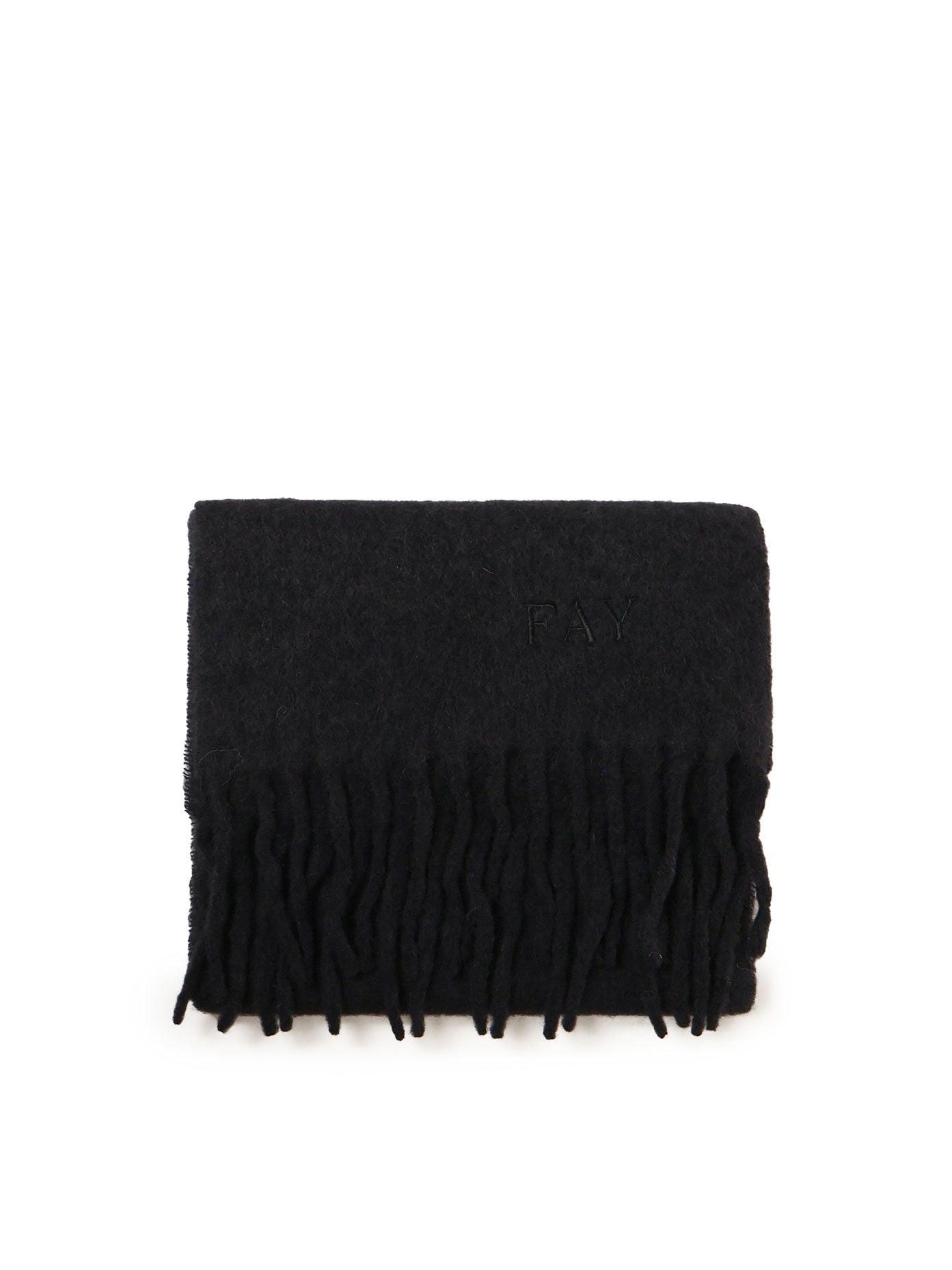 Fay Scarfs Black Alpaca