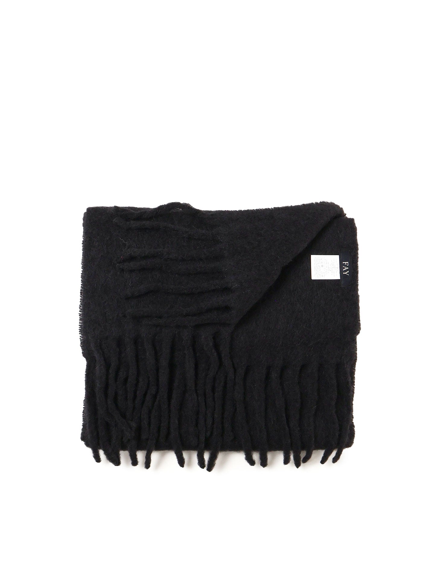 Fay Scarfs Black Alpaca