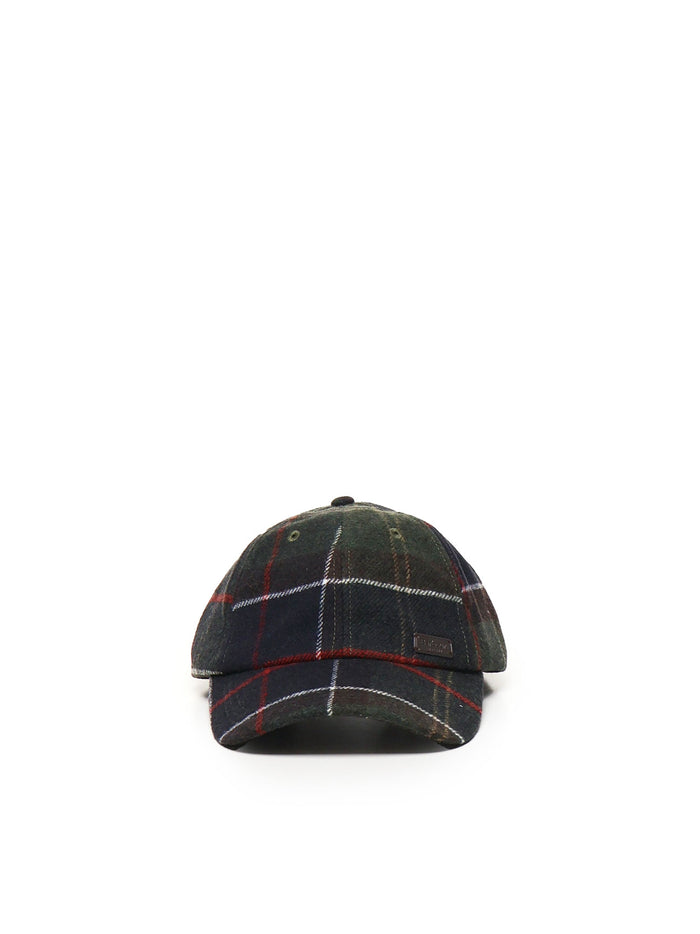 Barbour Hats Green Tartan Blenden Wool And Cotton