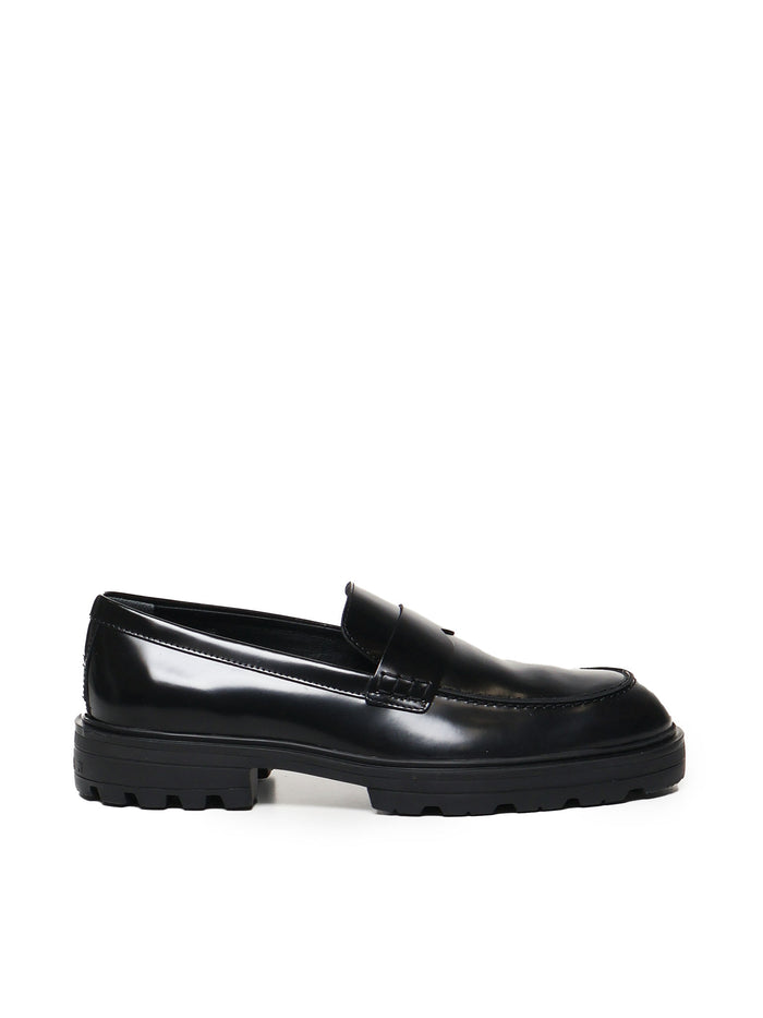 Hogan Flat Shoes Black Patent Leather