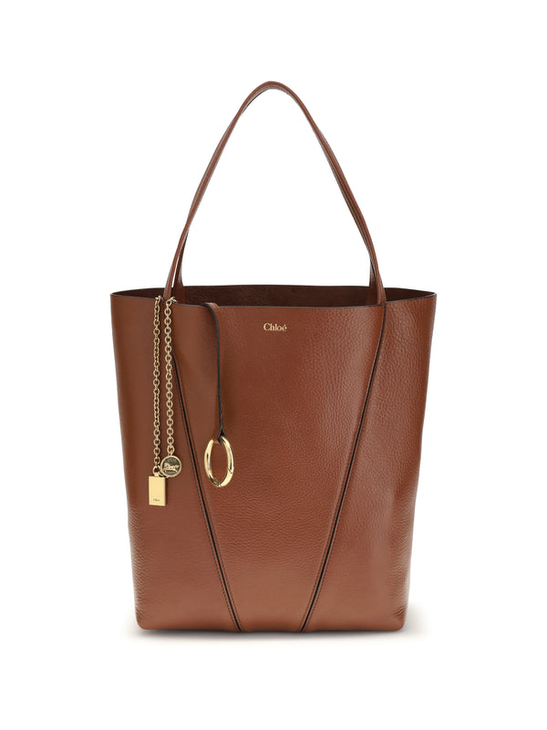 Chloé 100% Calf Leather Bos Taurus shoulder bag in brown