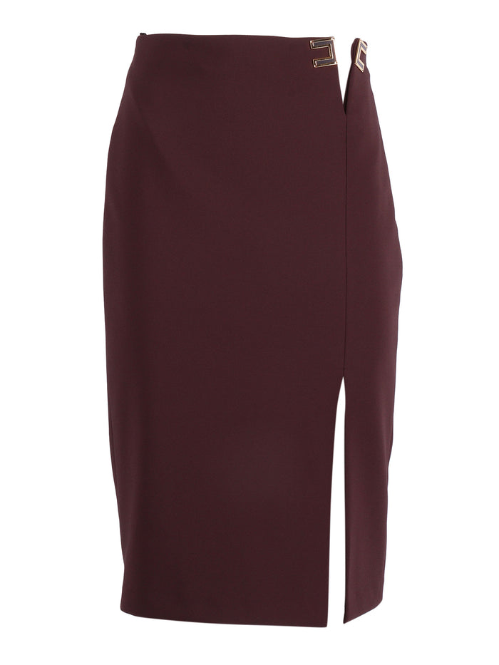 Skirt Brown Polyester Elastane